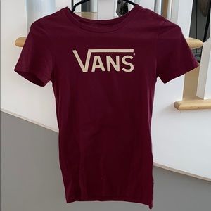 VANS MAROON T-SHIRT